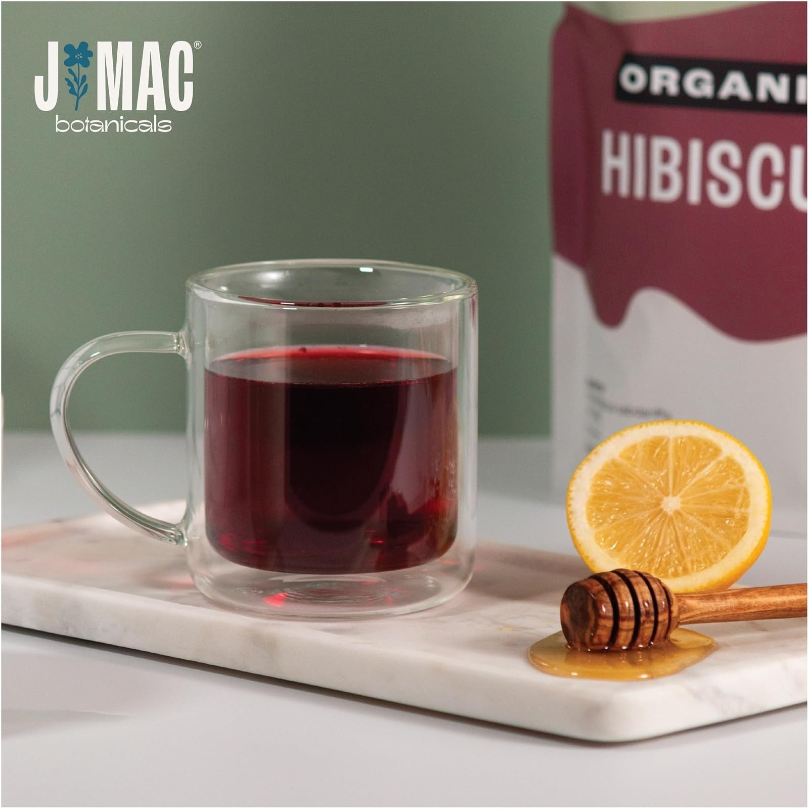 J Mac Botanicals Organic Hibiscus Flower 4 oz – Herbal Tea Leaves