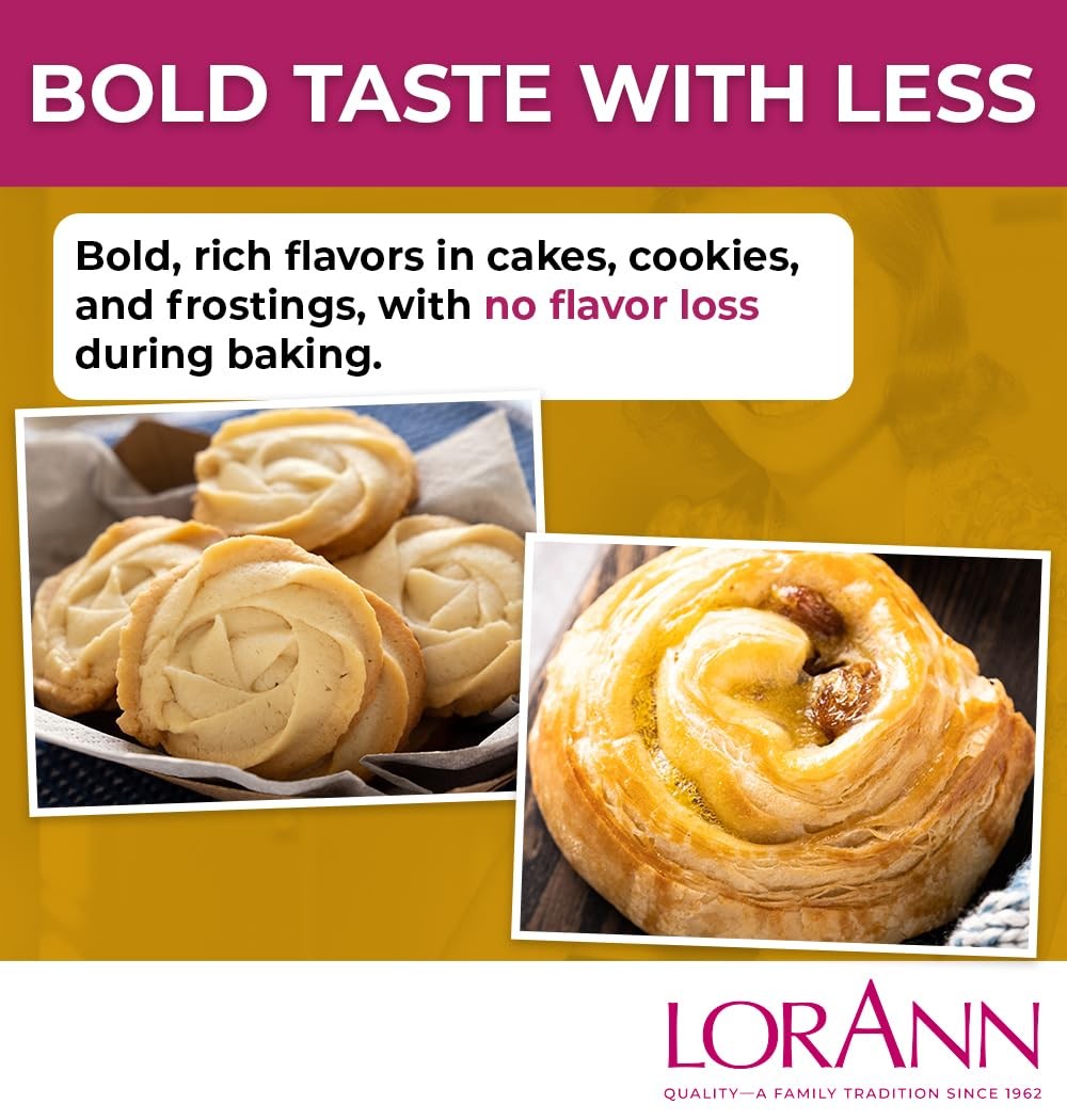 LorAnn Butter Vanilla Bakery Emulsion, 4 oz – Intense Butter Vanilla Flavor E…