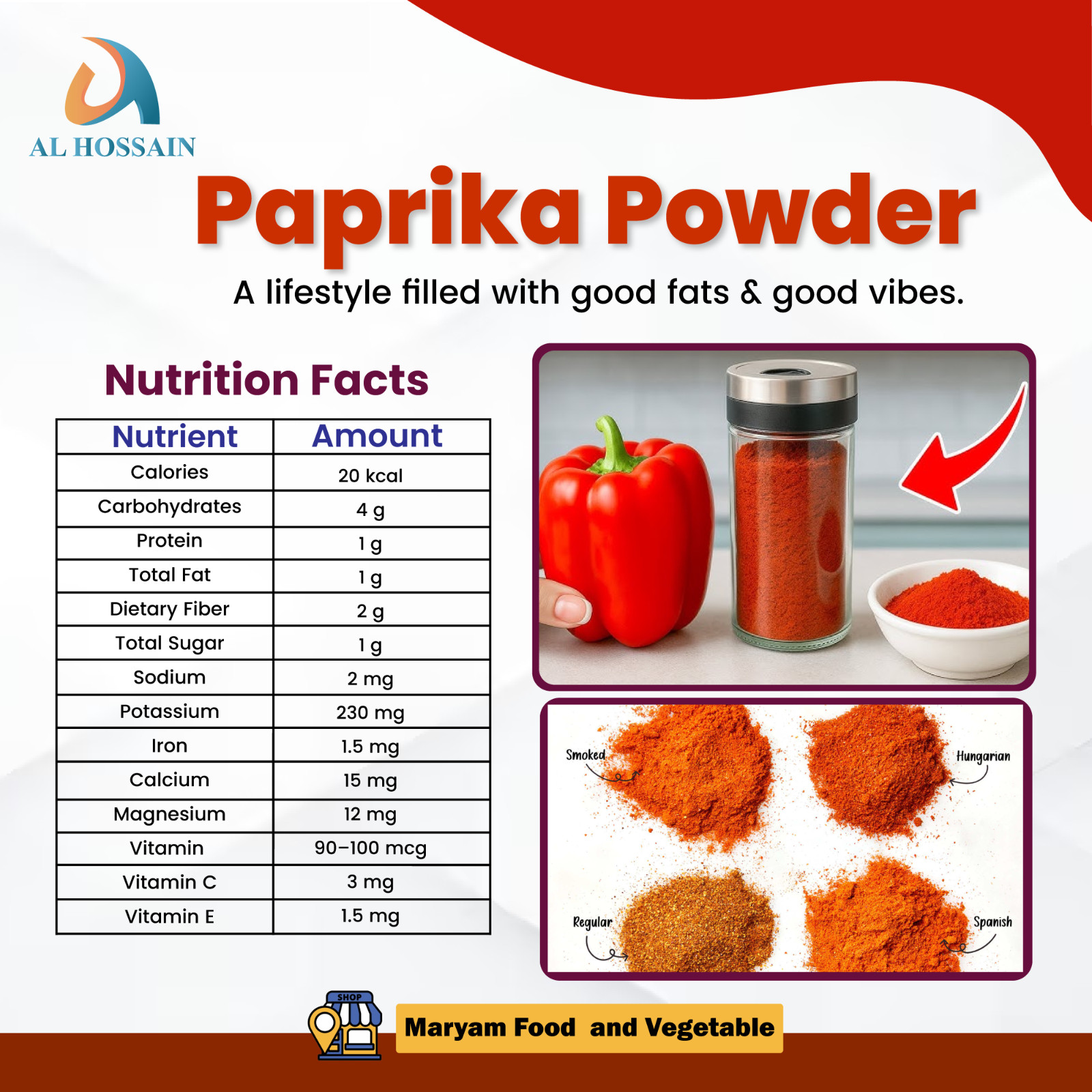 Smoked Paprika Powder 250g | Ground Paprika Spice for Cooking & Seasoning |