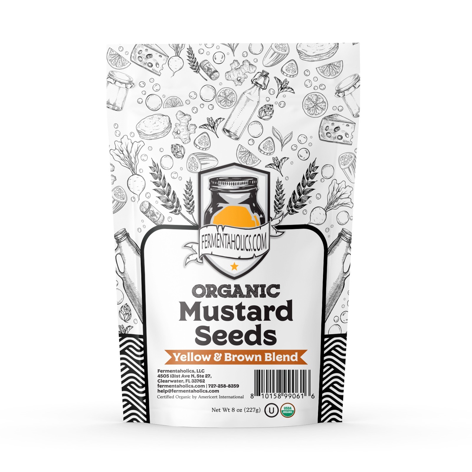 Fermentaholics Mustard Seed Blend – Yellow and Brown. Organic, 8 oz