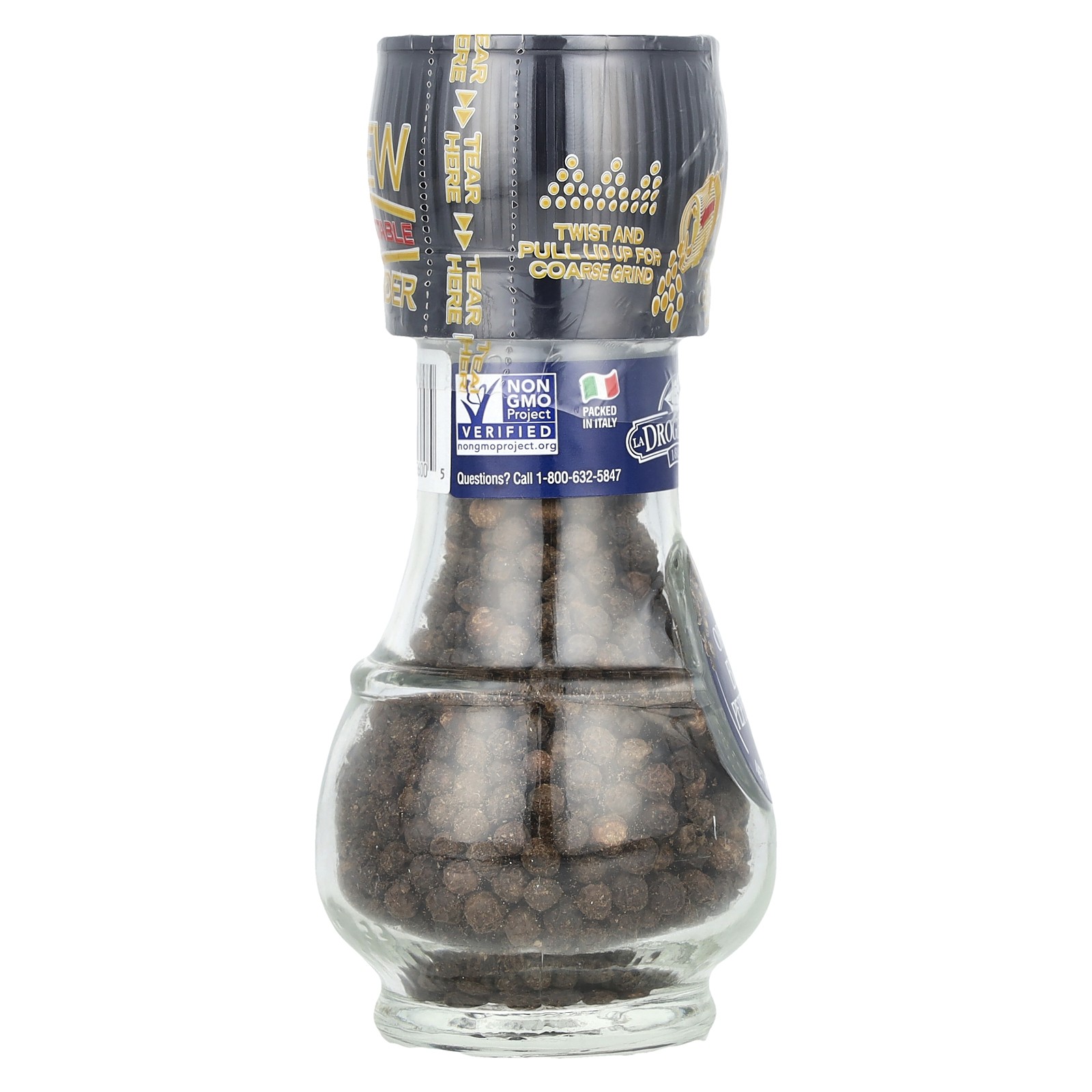 Organic Black Pepper Corns Mill, 1.59 oz (45 g)