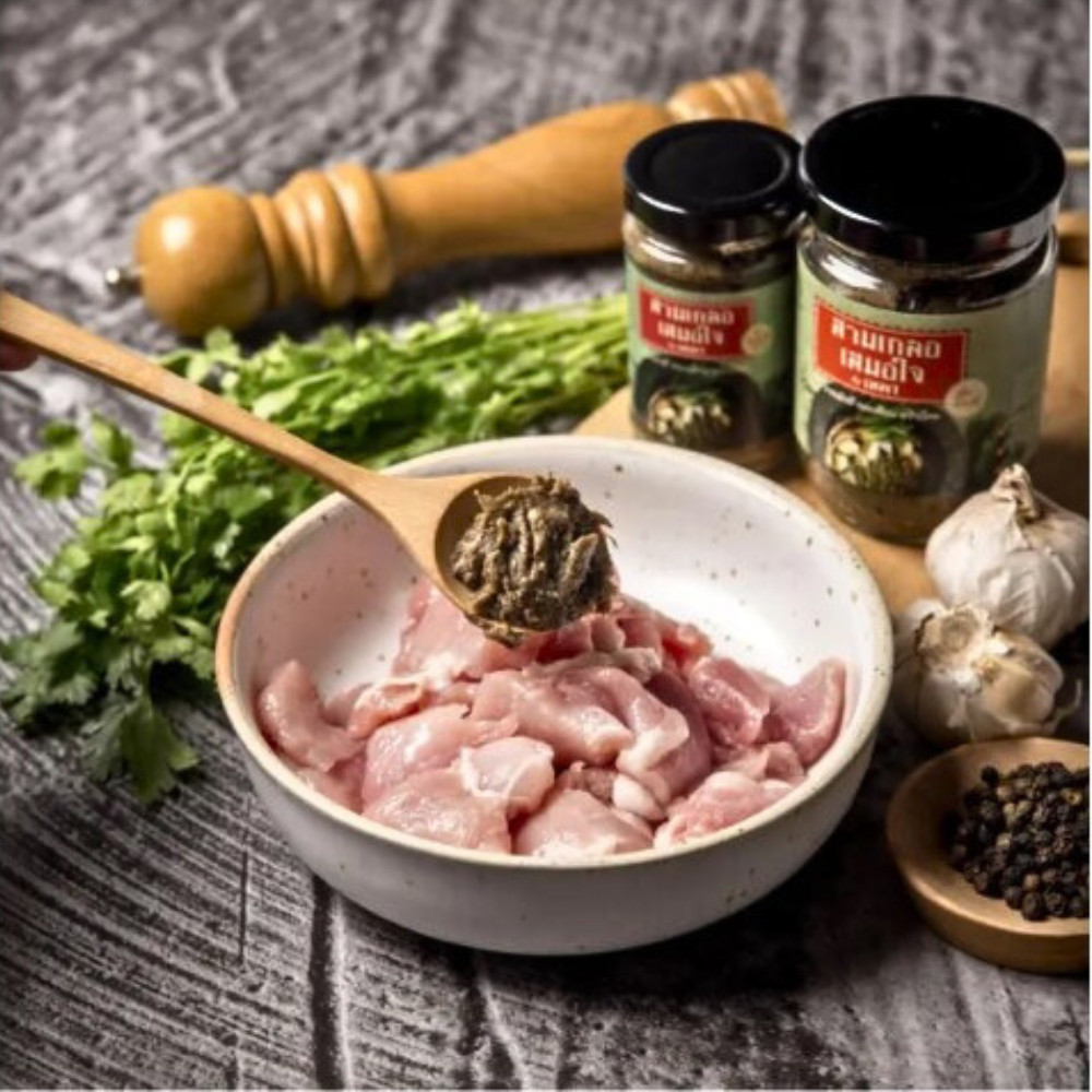 Seasoning Paste Spice Mixed Herbs Coriander Root Garlic Pepper Thai Food 200g x2