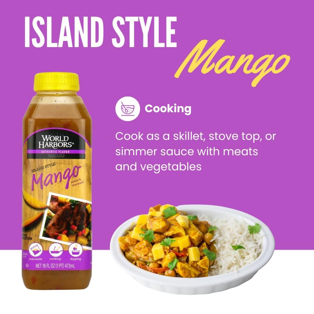 Island Mango Sauce & Marinade – Low-Calorie, Sweet & Tangy Perfect Sauce for …