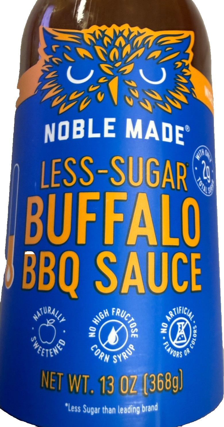 4 Noble Made Buffalo BBQ Sauce 13oz Bottle Less Sugar Keto Paleo Gluten Free New
