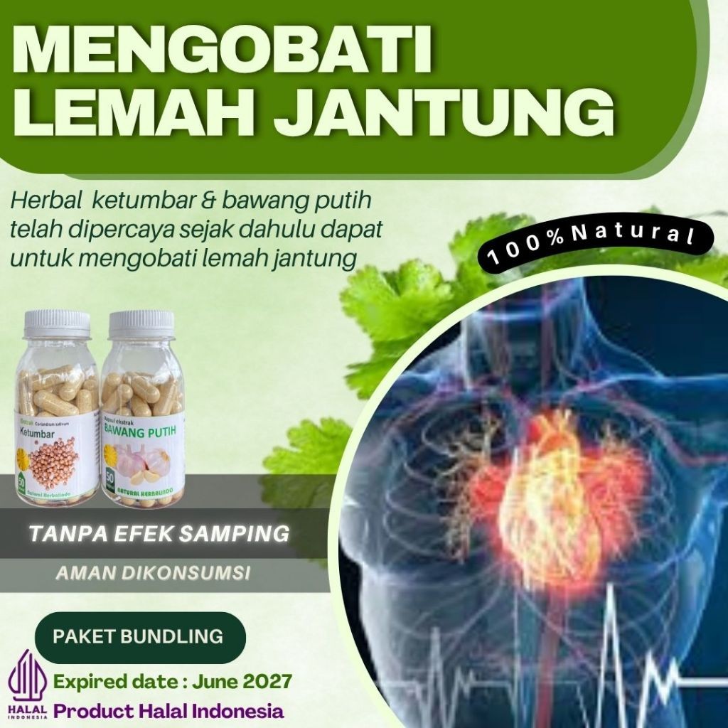 Indonesian Herbal Capsule Bundle Coriander & Garlic 2×50 Caps