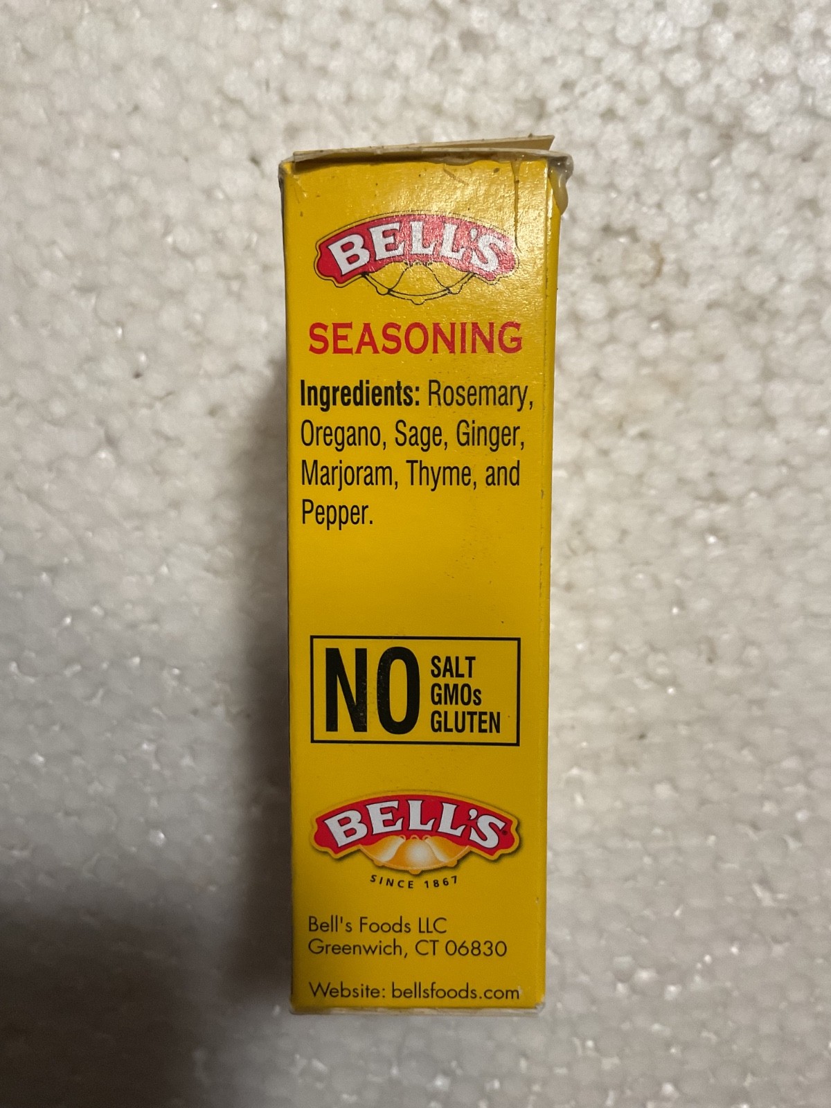 Bell’s All Natural Seasoning 1oz. Box Turkey Poultry Fish Pork Chicken Beef 7/27