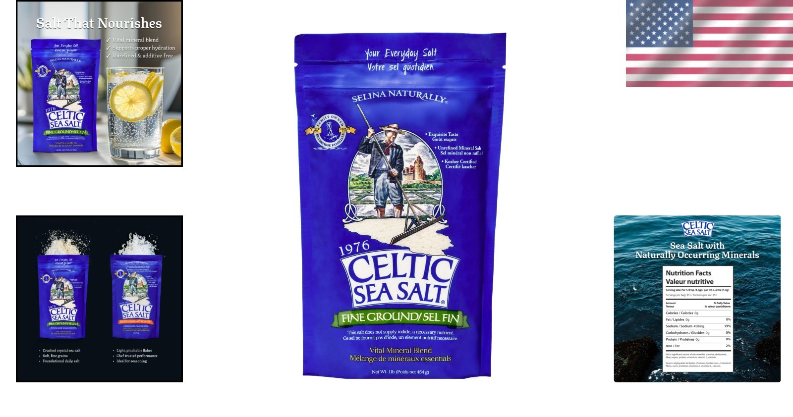 Fine Ground Mineral Sea Salt 1lb Bag