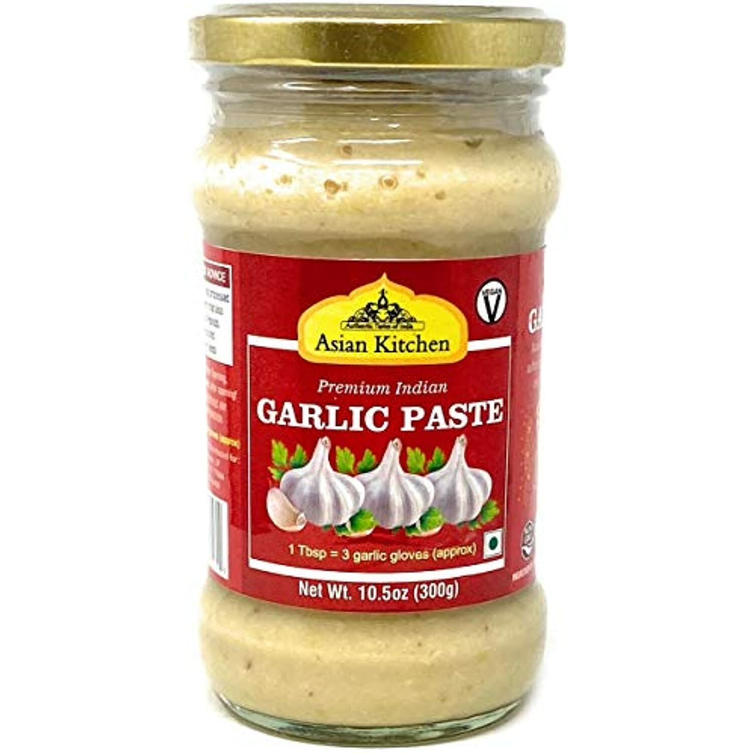 Asian Kitchen Garlic Cooking Paste 10.5oz (300g) Glass Jar