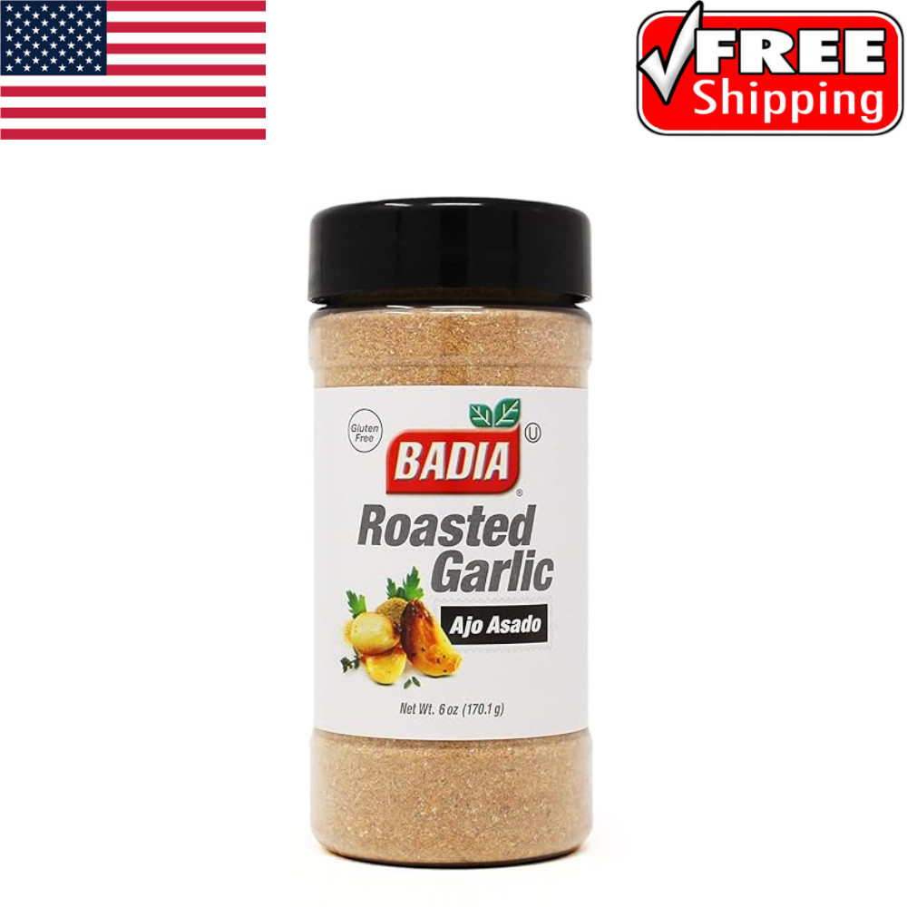6 oz Bottle Badia Roasted Garlic/Ground/Powder/Spice/Ajo/Asado/Polvo/Molido.