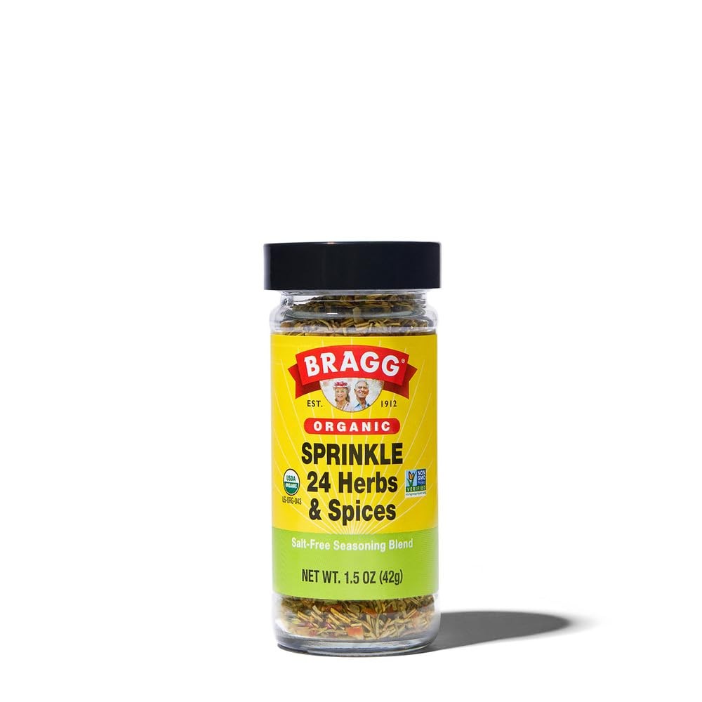 Bragg Organic Sprinkle Seasoning with 24 Herbs and 1.5 Ounce (Pack of 1)