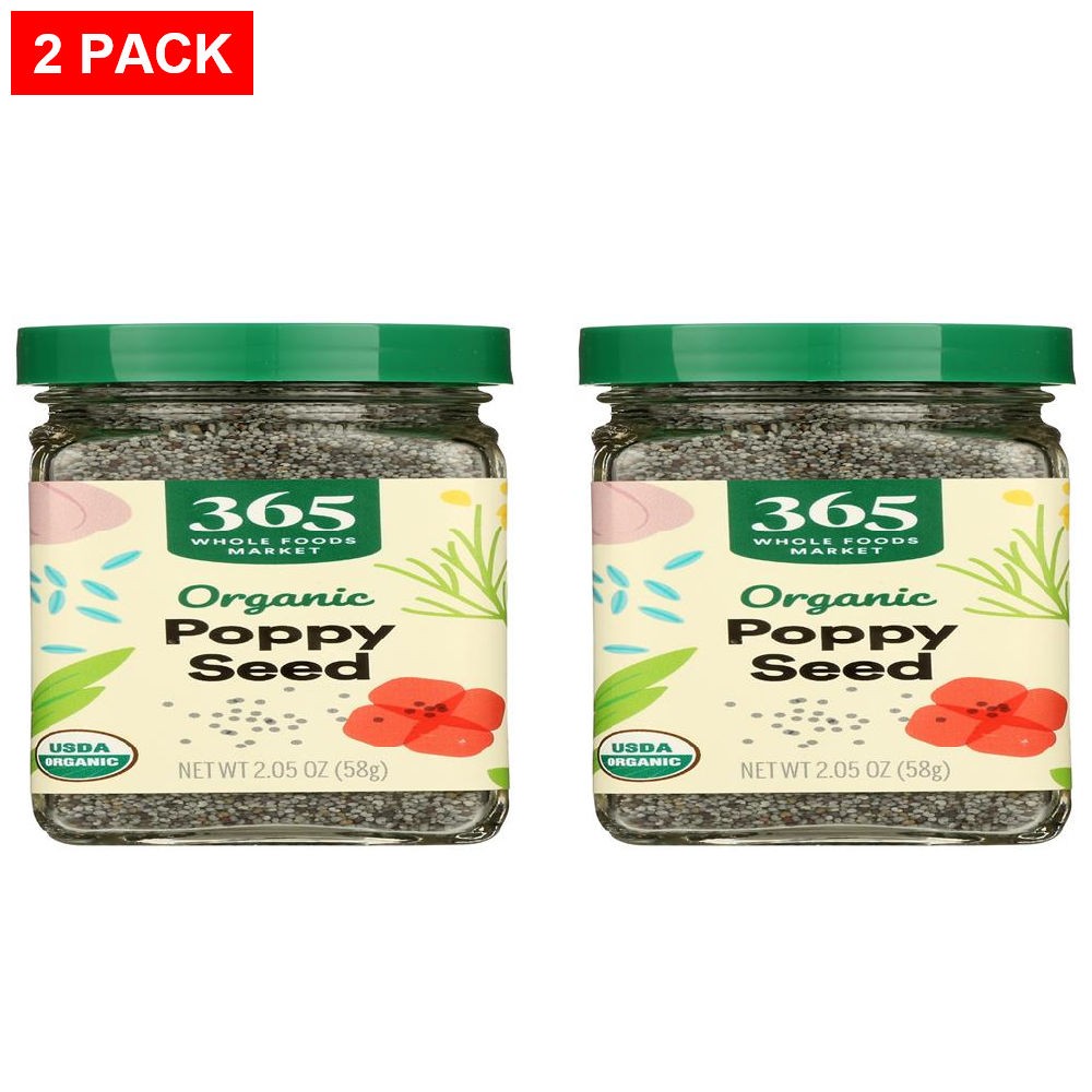 Whole Foods Market, Organic Poppy Seeds, 2.05 Ounce – Pack Of 2