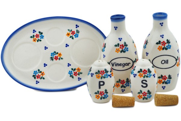 Polish Pottery Seasoning Set 9″ Sweet Clusters UNIKAT-Artisanimports|17047