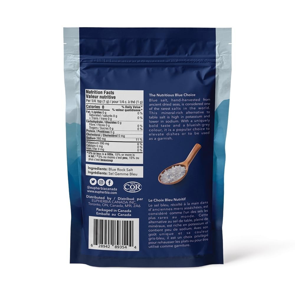 Blue Salt, Coarse, Rare Mineral Salt, High Potassium, Lower Sodium, Natural, …