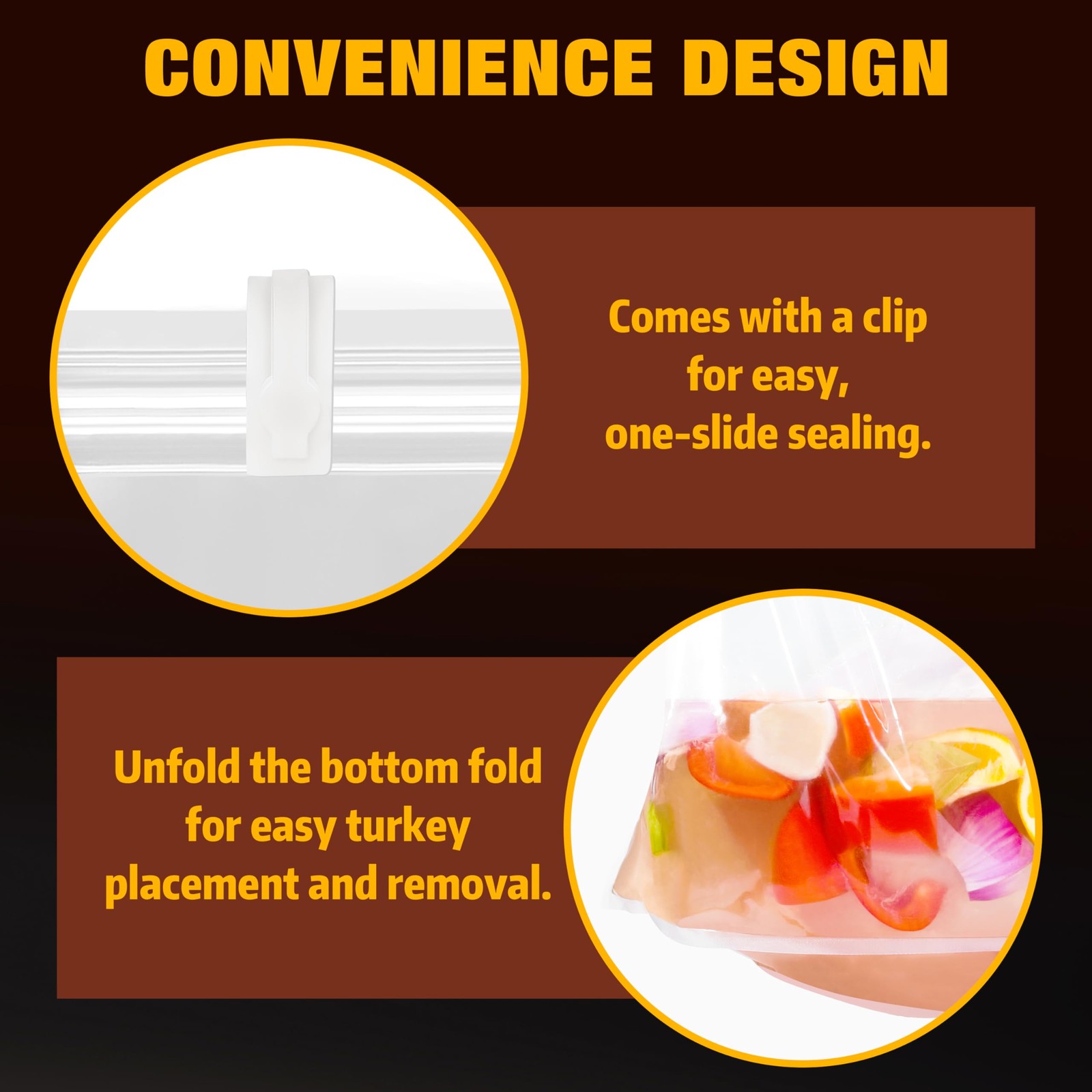 Turkey Brining Bags Kit of 2 Extra Large, 21.6″×19.6″, Brine Bag with Double-…