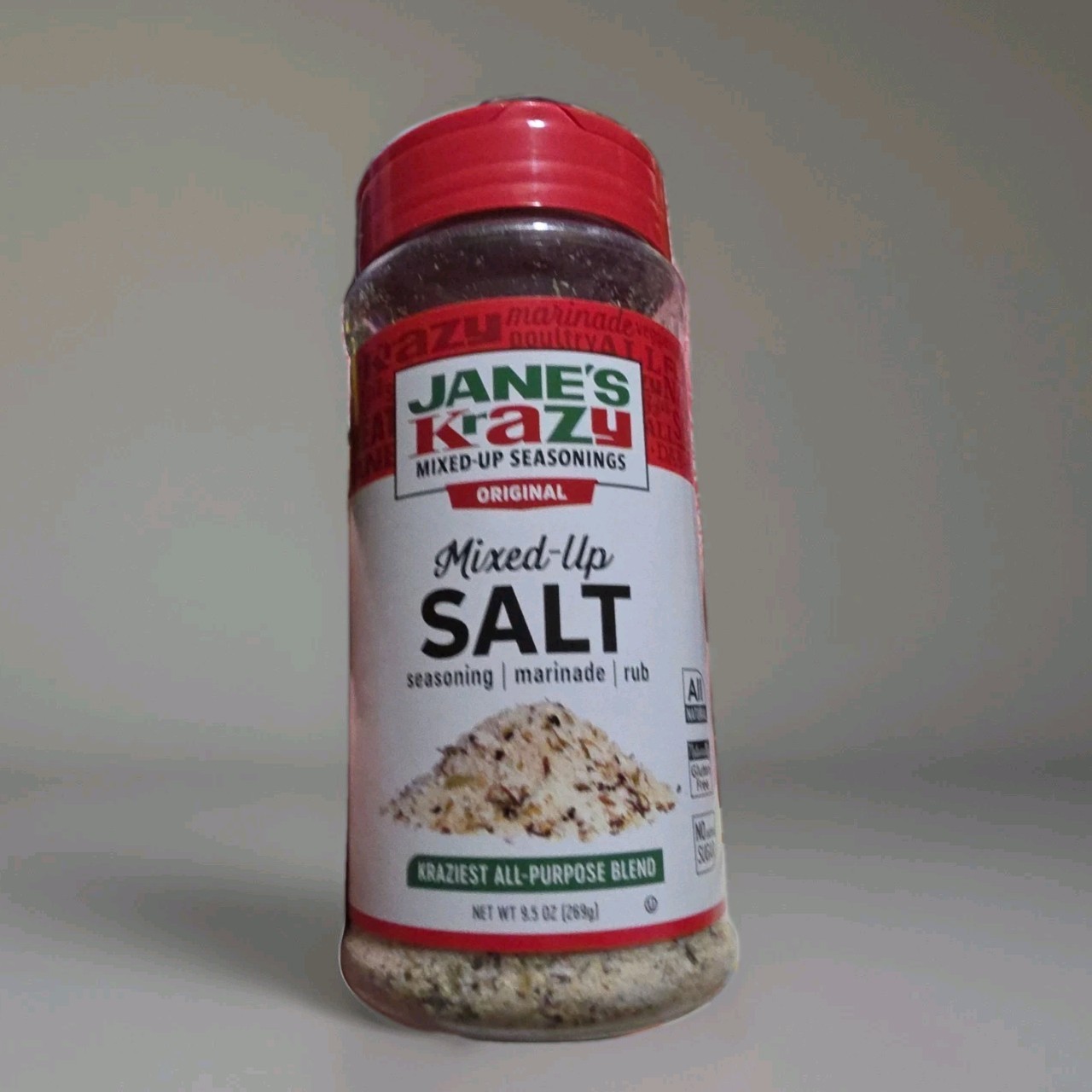 Jane’s Krazy Original Mixed-Up Salt – 9.5 oz – Gluten Free & All Natural