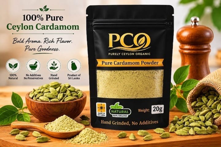 Organic Cardamom Powder 100% Pure Ceylon Sri Lankan Spice for Tea Baking Cooking
