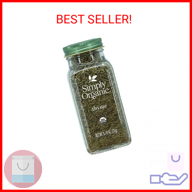 Simply Organic Whole Thyme Leaf, Certified Organic | 0.78 oz | Thymus vulgaris L