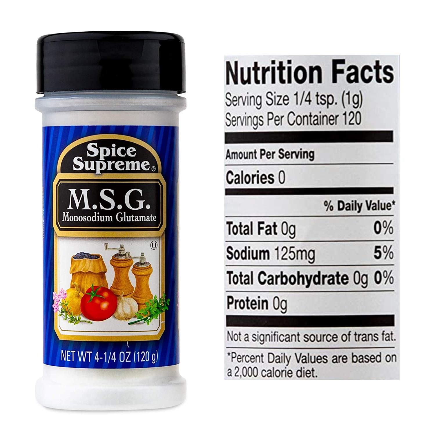 Spice Supreme M.S.G. Monosodium Glutamate, plastic 4.25 Ounce (Pack of 1)