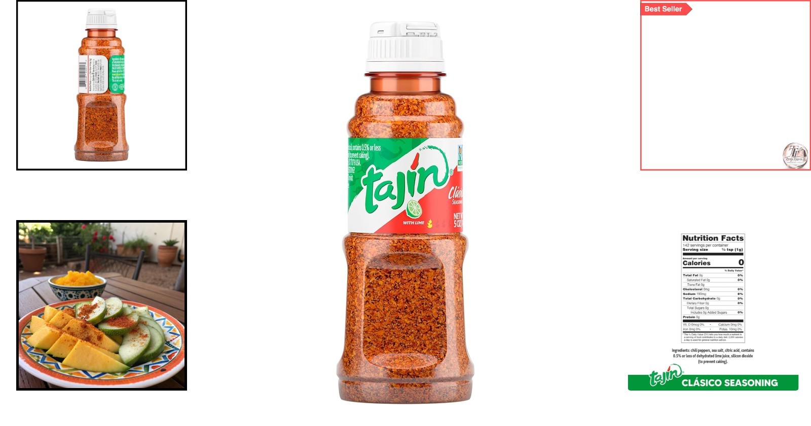Taj n Clásico Chile Lime Seasoning – Authentic Mexican Spice Blend for Fruits…