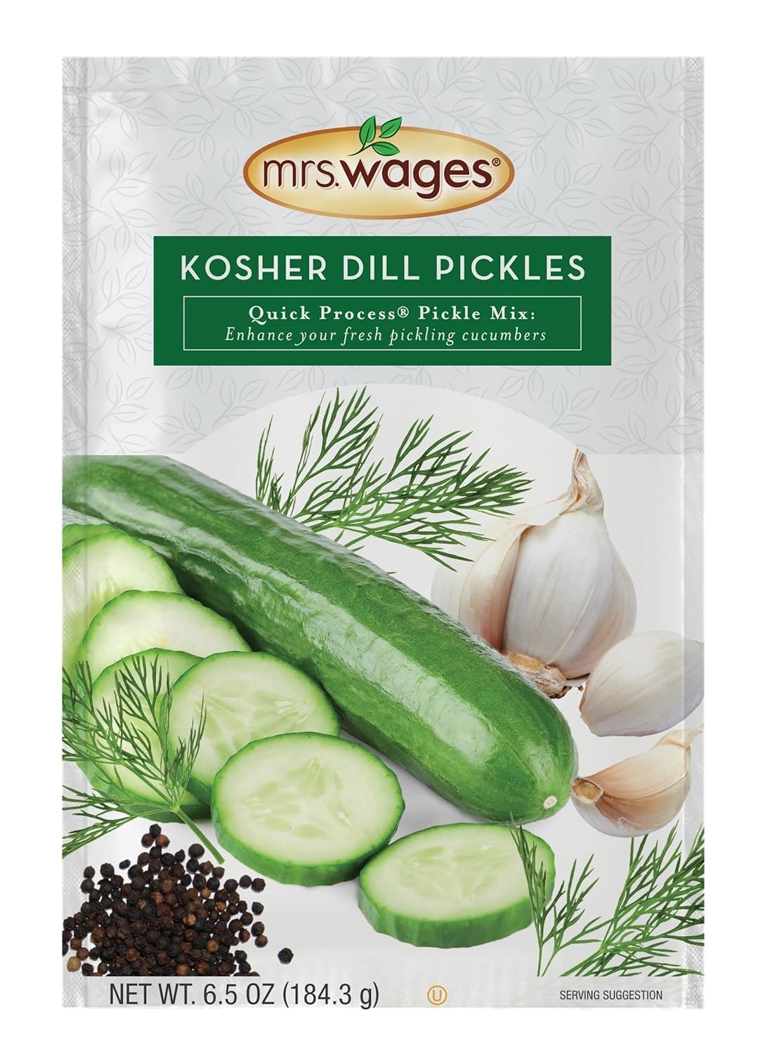 Mrs. Wages Kosher Dill Pickles Quick Process Mix 06 Packs (6.5oz each one) – …