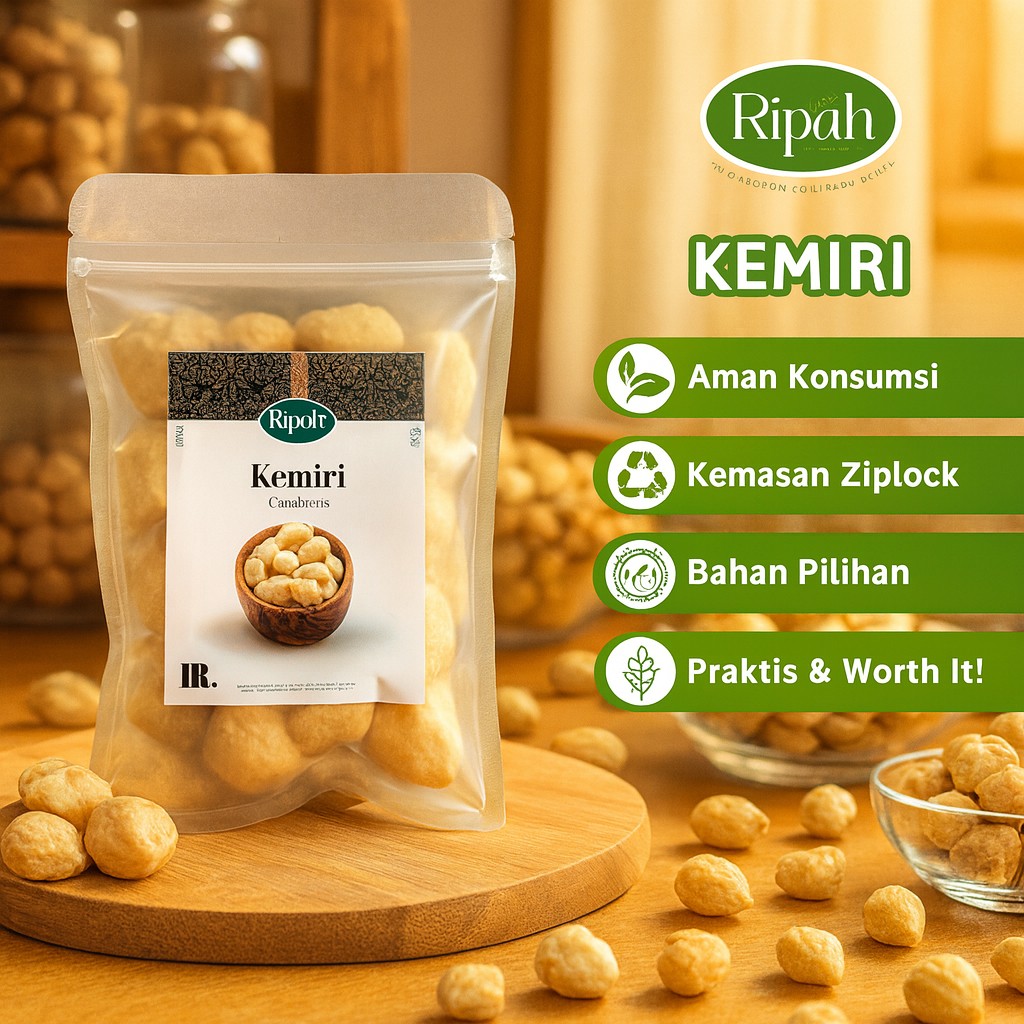 Candlenut Whole 50g Kemiri Cooking Spice Sauces Curry Natural Aroma Ritual
