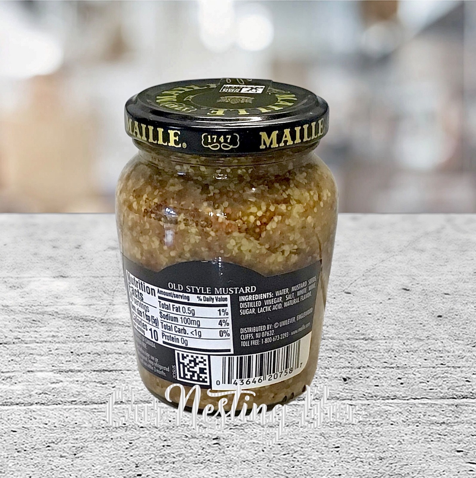 Maille Whole Grain Old Style Mustard 7.3oz Jar Non-GMO