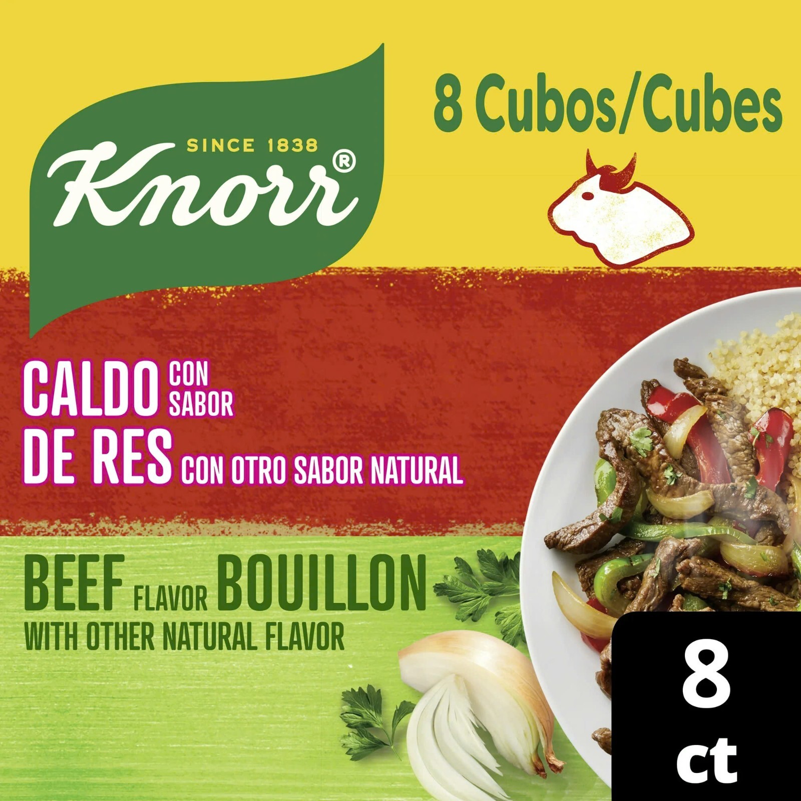 Knorr Beef + Chicken Flavor Bouillon Cubes, 8 Pack x 2