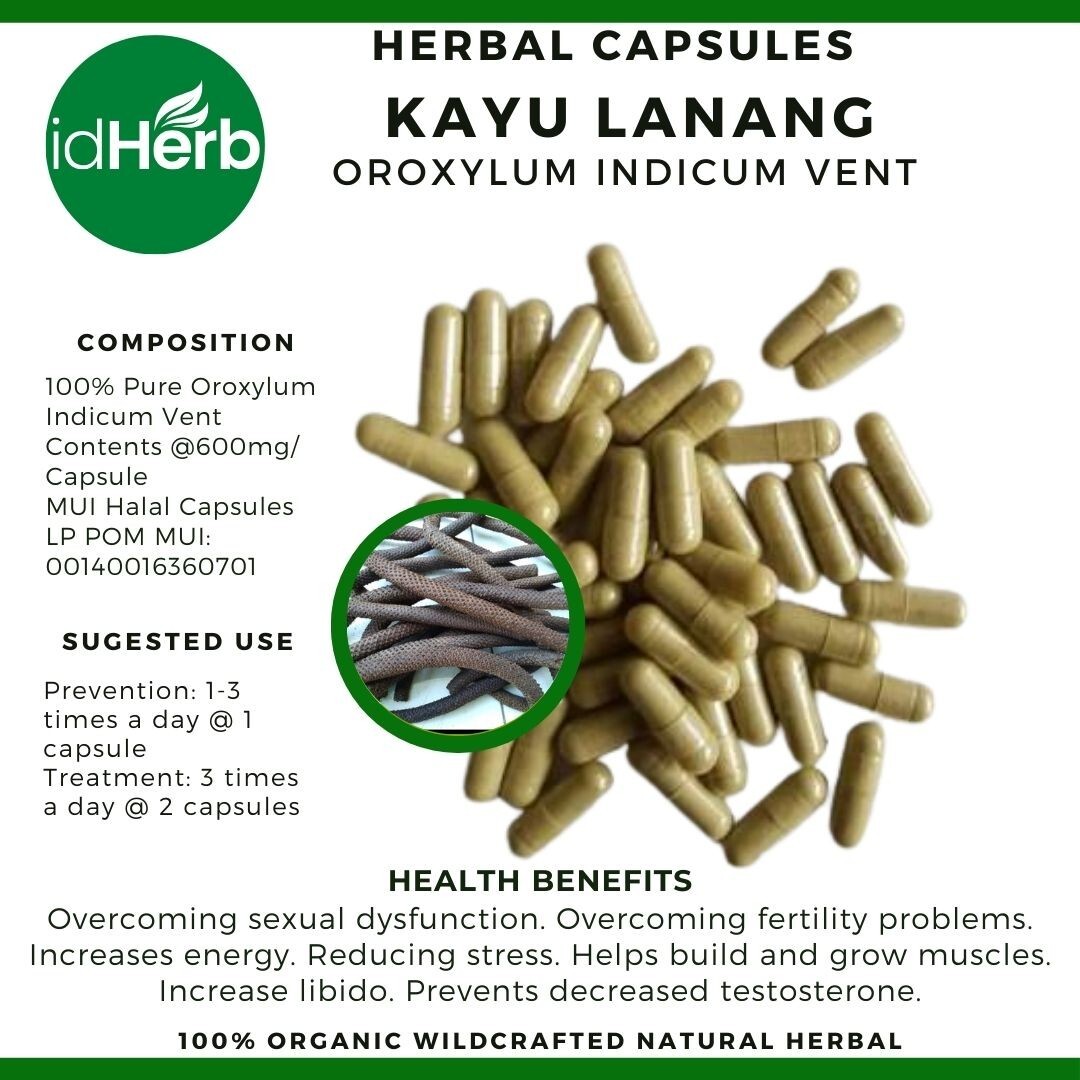 Capsules Oroxylum Indicum Vent Kayu Lanang Natural herbal Organic 100% Herbs