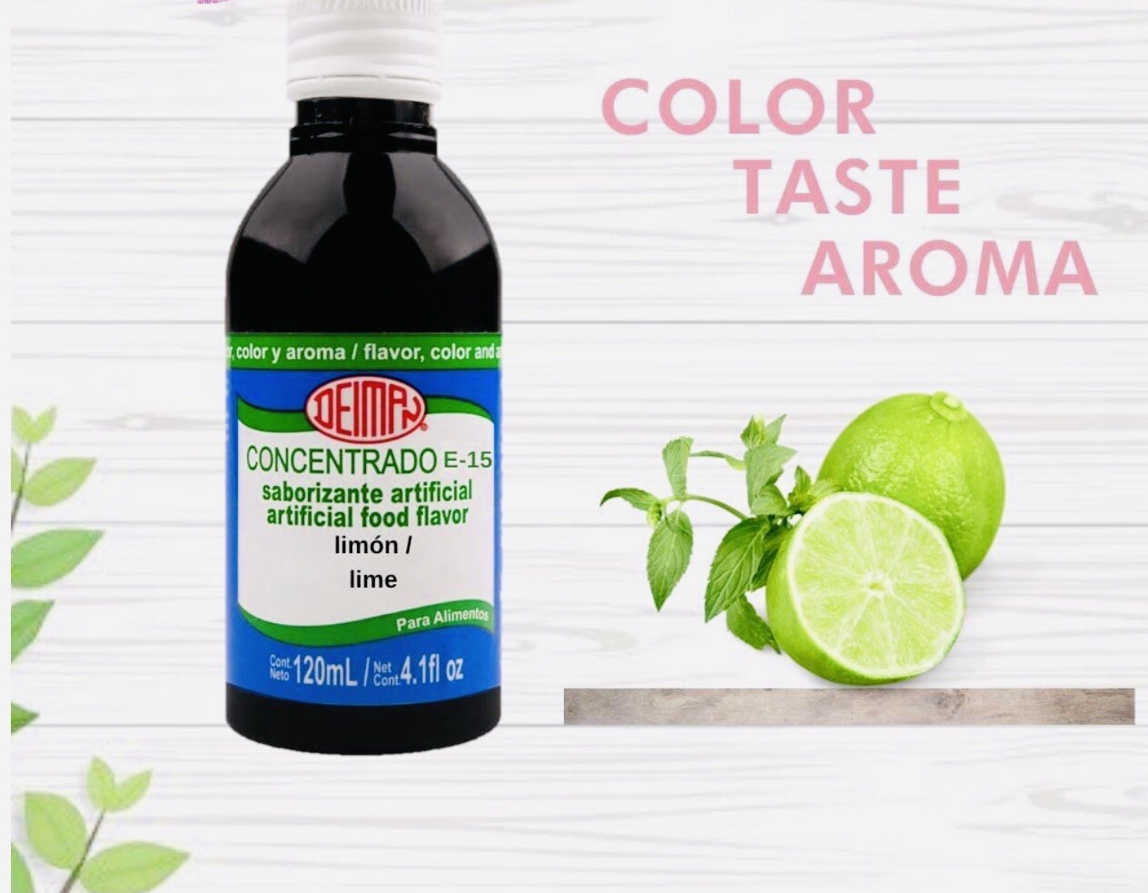 limon lime DEIMAN SABOR FLAVOR COLOR AROMA artificial CONCENTRATE 4.1 oz
