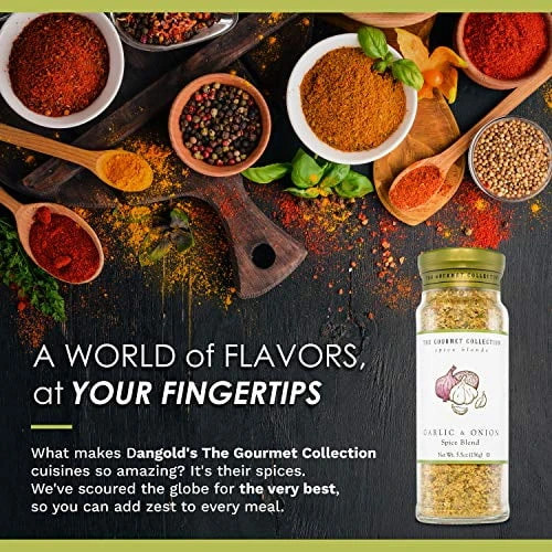 2-PK The Gourmet Collection Spice Blends GARLIC AND ONION, 8.46 oz x 2