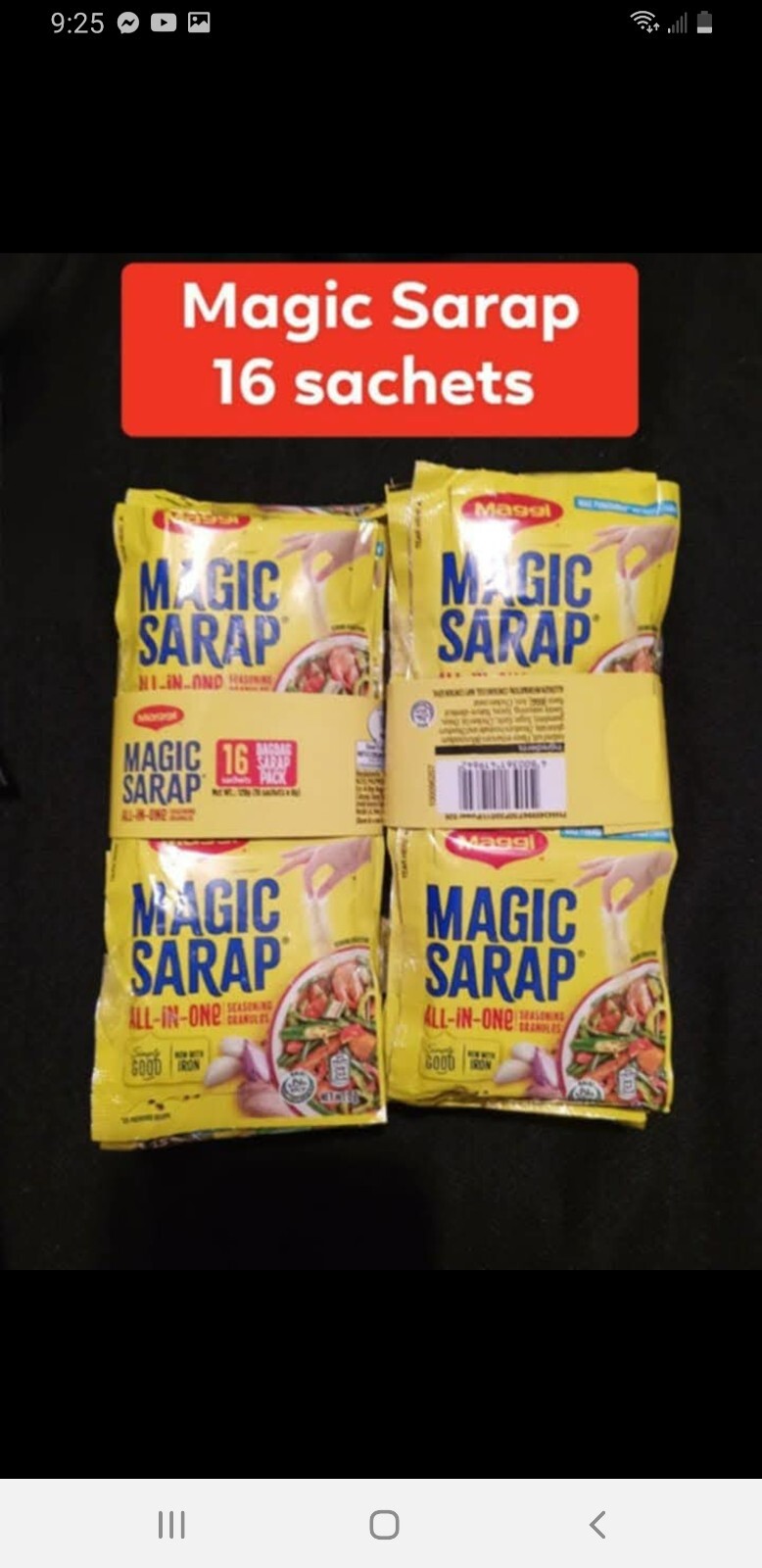 Magic Sarap Seasoning MAGGI 8g 16 sachets/pack.3 packs (48pcs).Free shipping