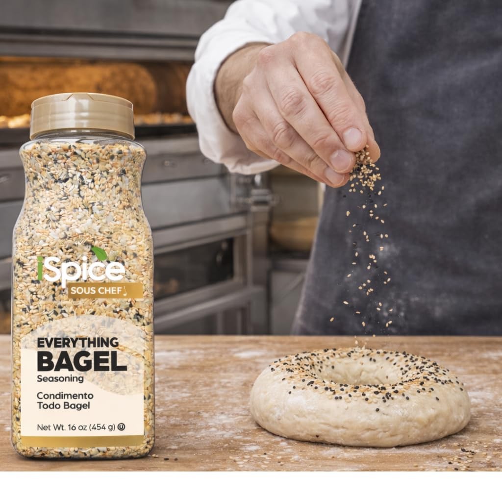iSpice Blend | Bagel Topping Seasoning | 16 oz | Bulk Size | Mixed Spices &…
