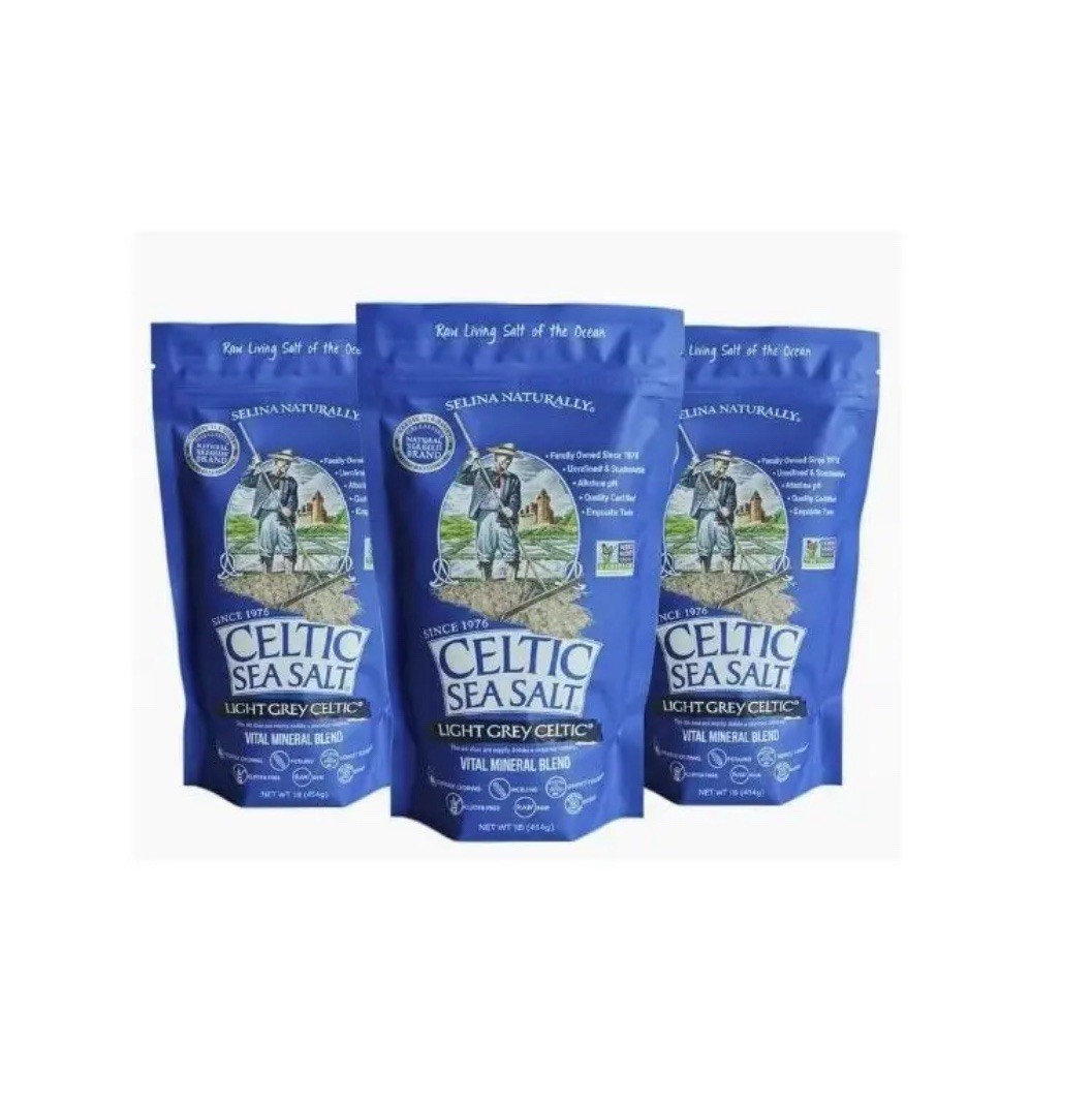 Sal Marina Gris Celta Gruesa No Refinada Con Los 82 Minerales Kroger Salt 3 Pk