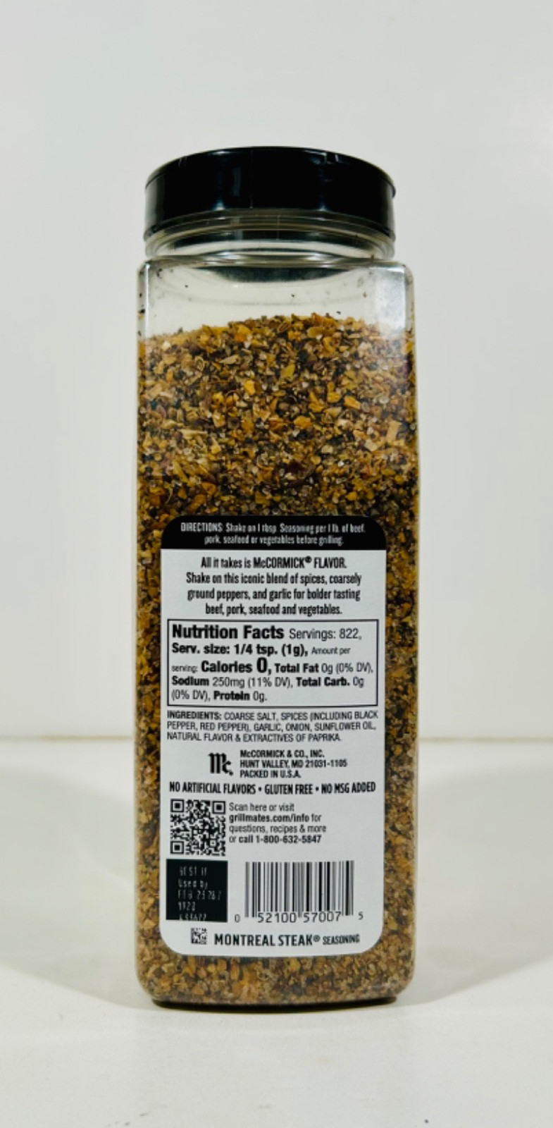 McCormick Montreal Steak Seasoning, BIG 29 oz Bottle, Gluten Free, 2028 FREE S+H