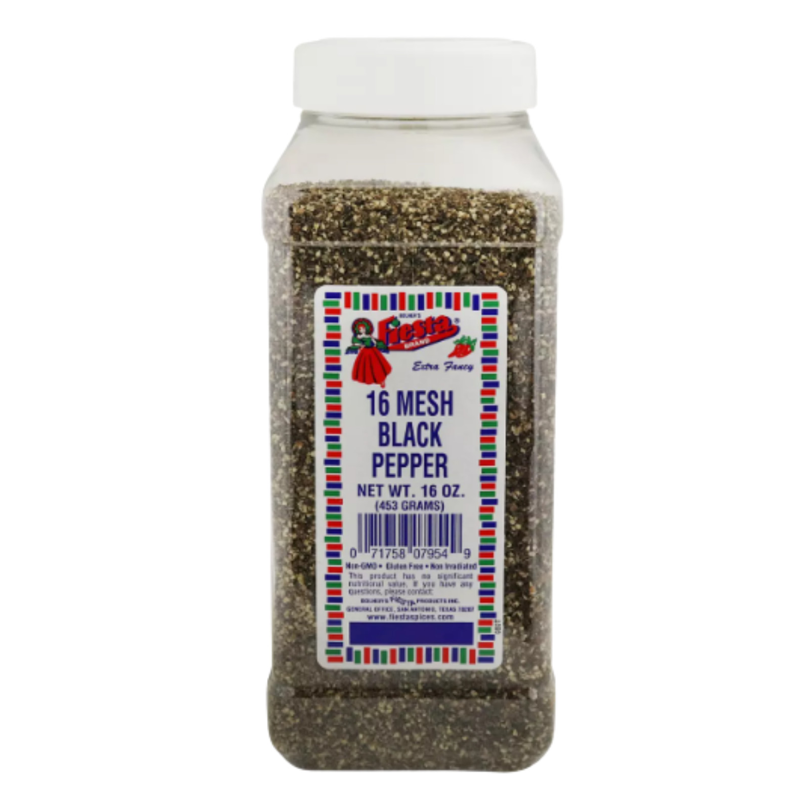 Bolner’s Fiesta 16 Mesh Black Pepper 16 oz Coarse Ground Texas BBQ Rub Essential
