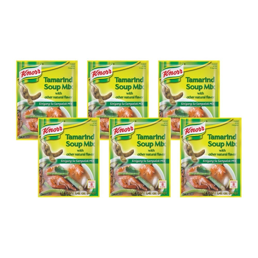 Knorr Tamarind Soup Mix (Sinigang sa Sampalok Mix), 1.41oz (40g), 6-pack