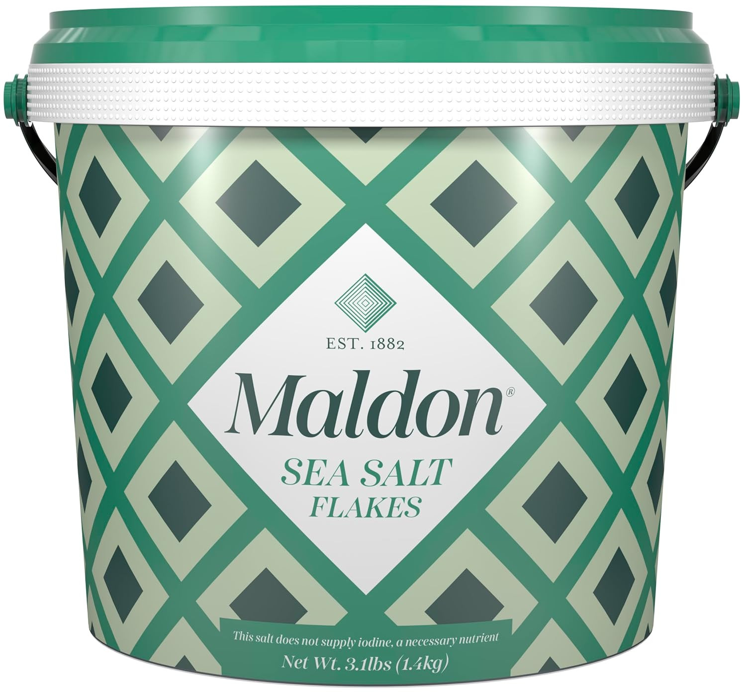 Maldon – Sea Salt Flakes Tub, 3.1 Lb (1.4Kg) – Unique Pyramid Shaped Salt Flakes