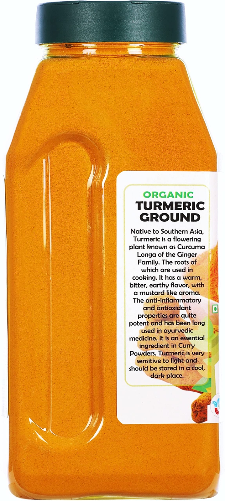Rani Organic Turmeric (Haldi) Root Powder Spice, (High Curcumin Content) 16oz