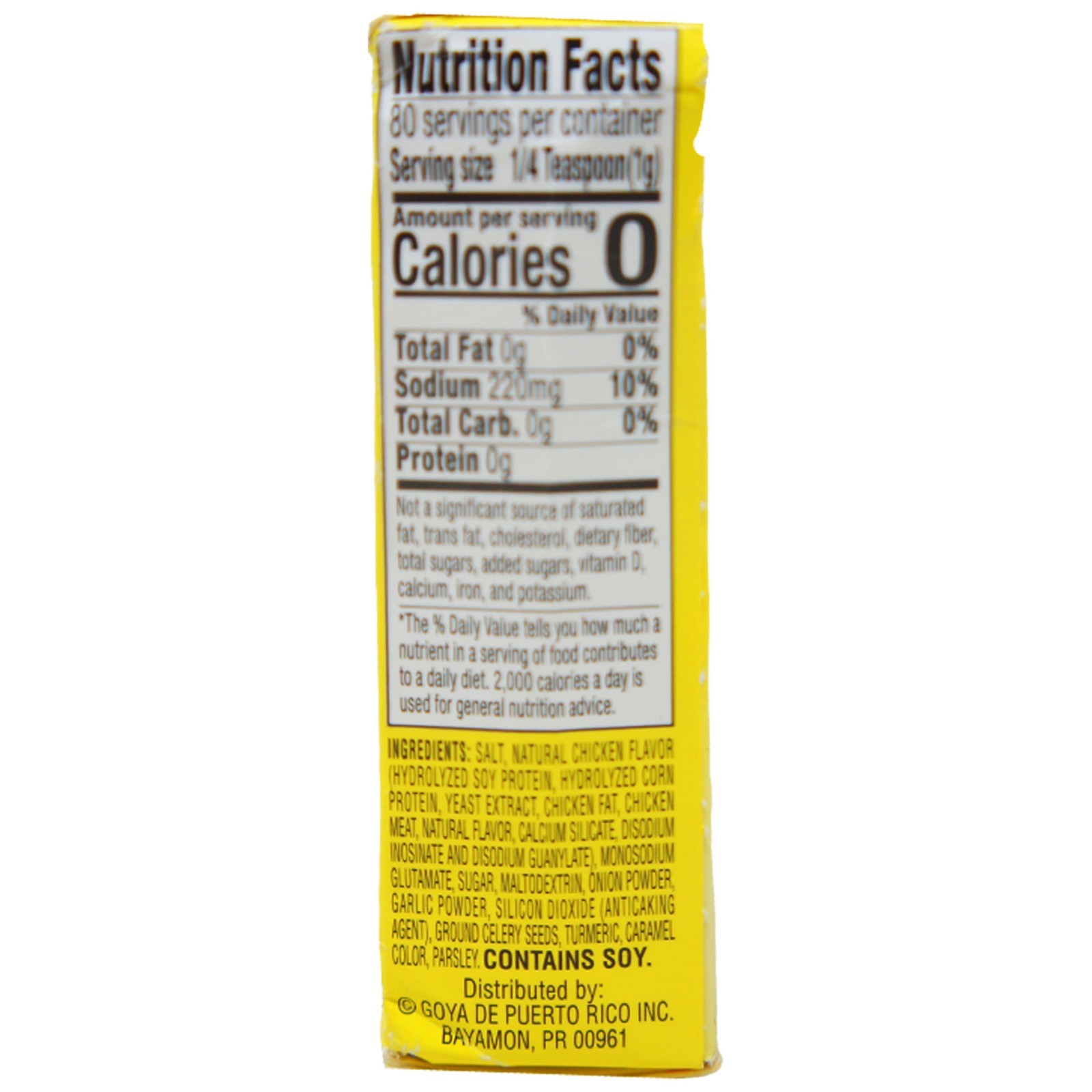 Goya Powdered Chicken Flavored Bouillon 8 Packets 2.82 Oz Caldo de Pollo Mix