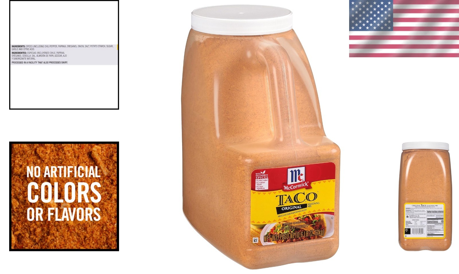 6 lb Taco Seasoning Mix – Vegetarian-Friendly, No MSG, Spices