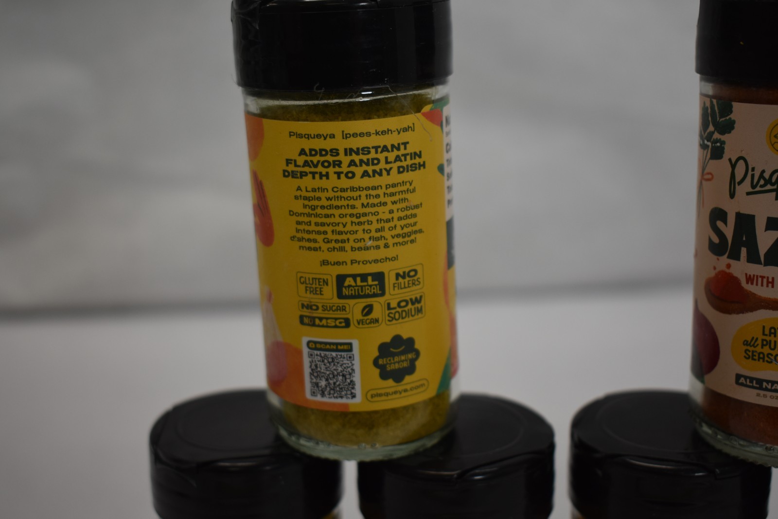 Pisqueya Latin All Purpose Seasoning All Natural 6 Pack Adobo & Sazon 2.5 oz