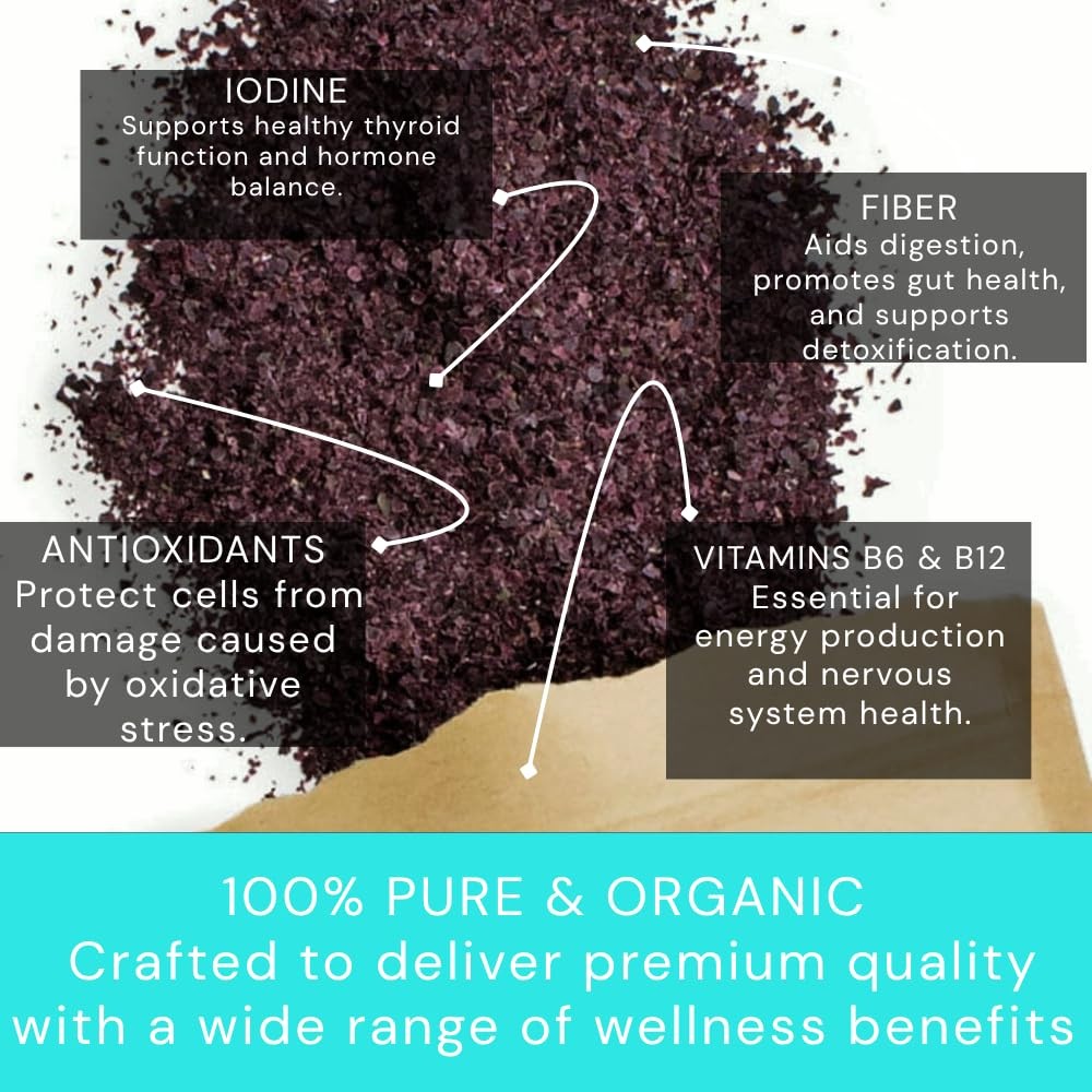 Ocean’s Balance Organic Dulse Flakes — Atlantic Dulse Organic Flakes for Keto, P