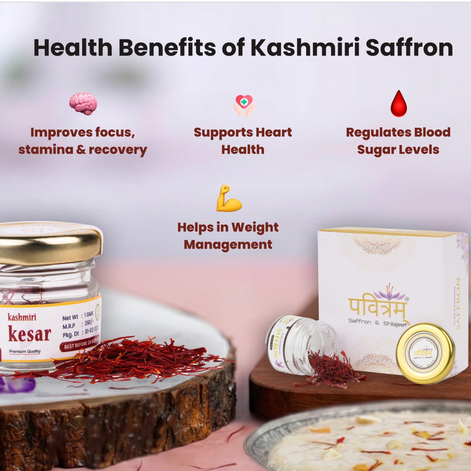 Kashmiri Mongra Saffron Grade A | Pure Kesar Threads | Premium Quality Spice