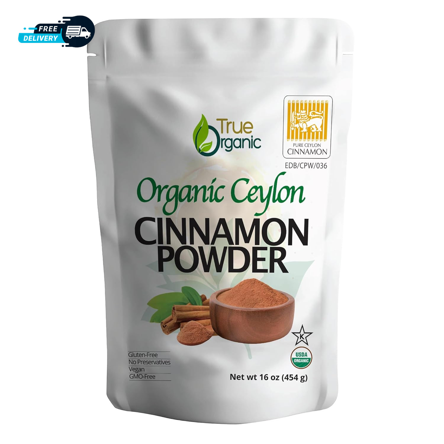 Pure Ceylon Cinnamon Powder 1 Lb Premium Grade Gluten Free USDA Kosher