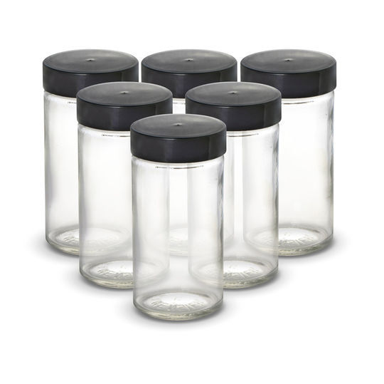 46 SPICE JAR LIDS CAPS – GLOSS BLACK Smooth Finish -FOIL LINER 46 pcs FAST SHIP