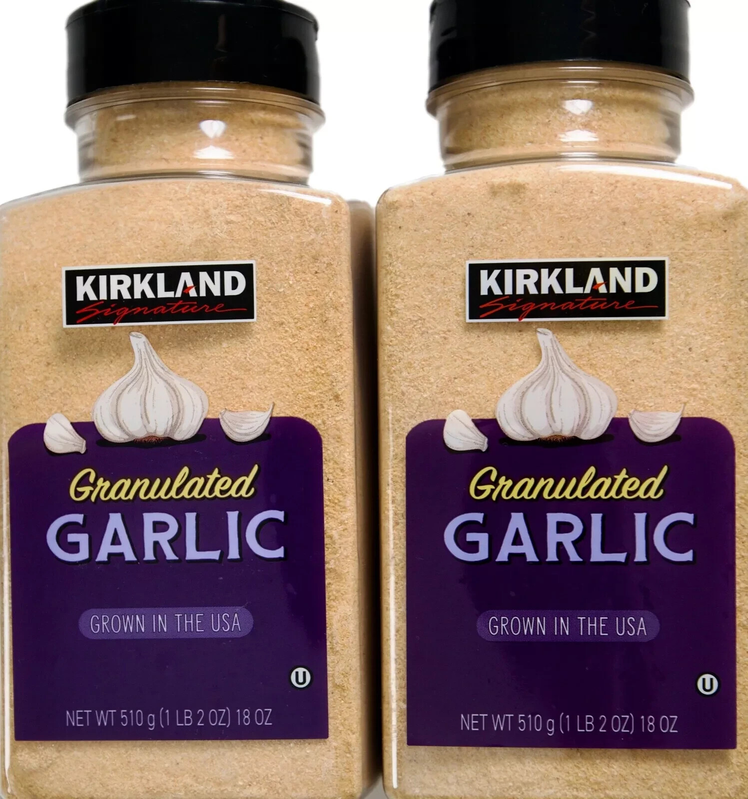 2 PACK Kirkland Signature Granulated Garlic Powder Seasoning Spice 18 OZ (510g)
