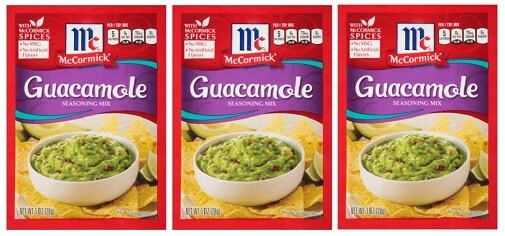 McCormick Guacamole Seasoning Mix 3 Pack
