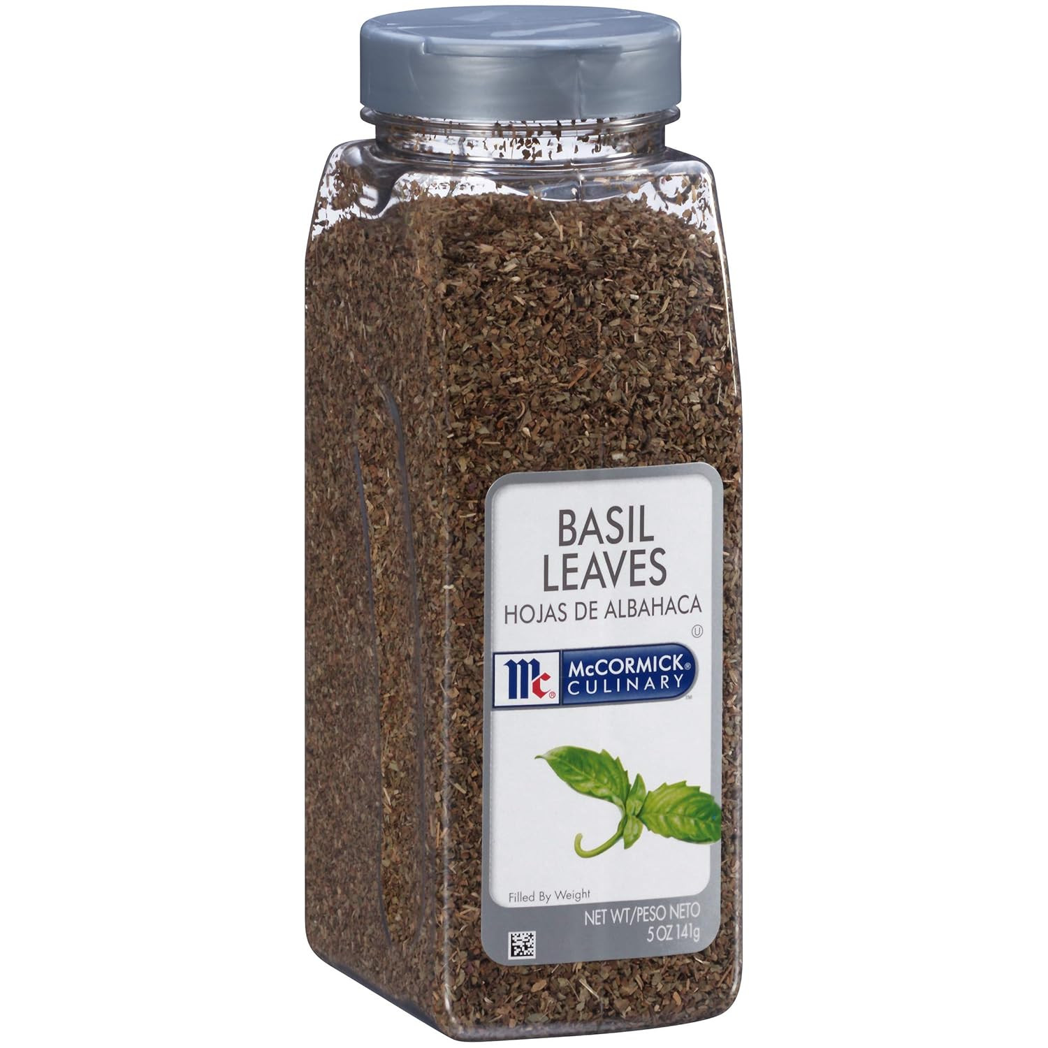 Basil Leaves, 5 Oz – One 5 Ounce Container of Dried Basil Seasoning with Authent