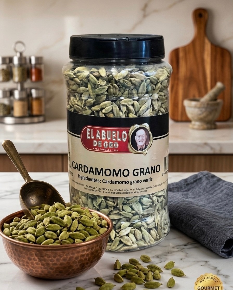 GREEN Cardamom Grain 460g El Abuelo de Oro – Premium Gourmet Intense Aroma