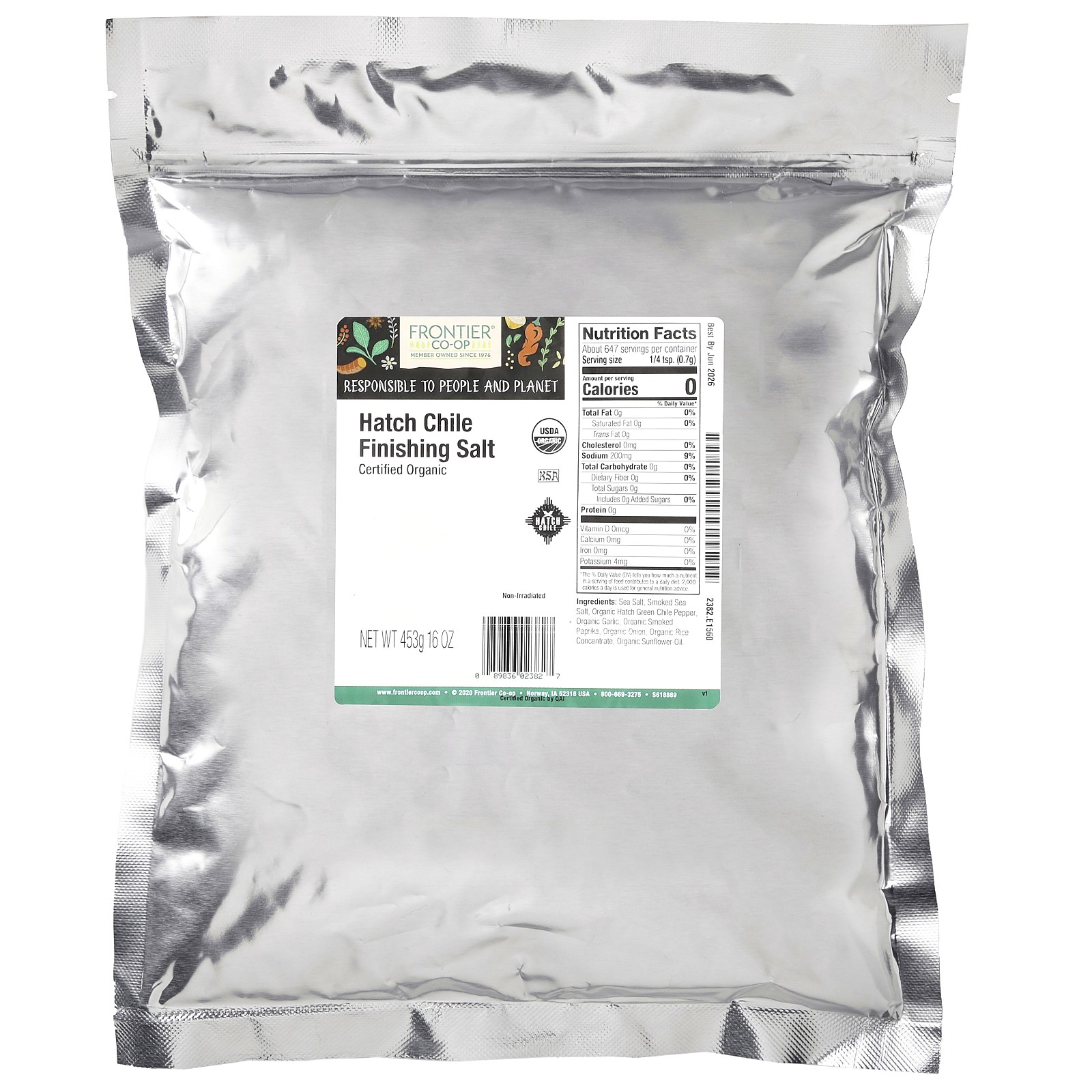 Hatch Chile Finishing Salt, 16 oz (453 g)